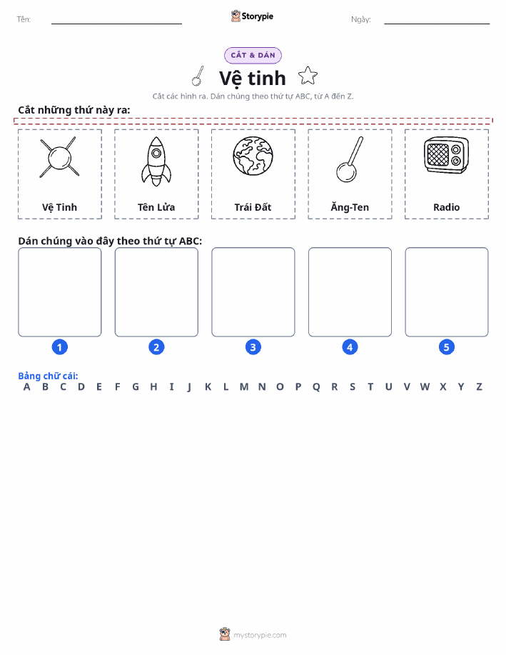 Cắt & Dán Chữ Cái
