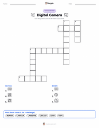 Digital Camera printable worksheet preview