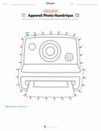 Aperçu de la feuille de travail imprimable Appareil photo numérique
