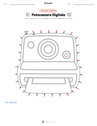 Anteprima della scheda stampabile di Fotocamera Digitale