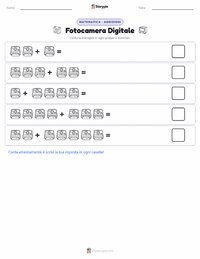Anteprima della scheda stampabile di Fotocamera Digitale