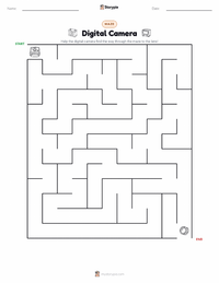 Digital Camera printable worksheet preview