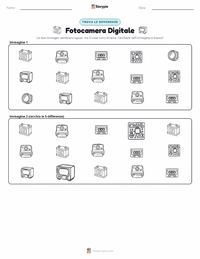 Anteprima della scheda stampabile di Fotocamera Digitale