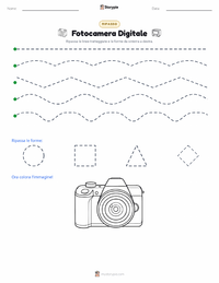 Anteprima della scheda stampabile di Fotocamera Digitale