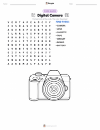Digital Camera printable worksheet preview