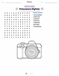 Anteprima della scheda stampabile di Fotocamera Digitale