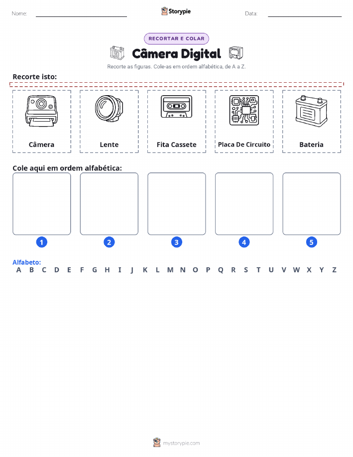 Recortar & Colar Alfabeto