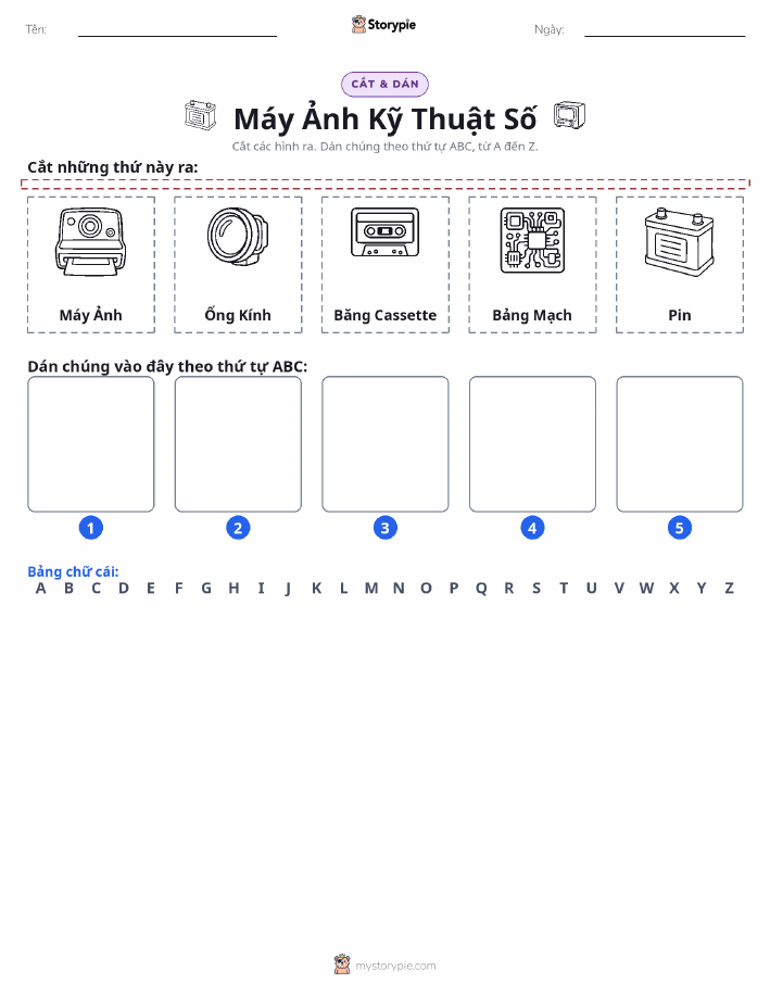 Cắt & Dán Chữ Cái