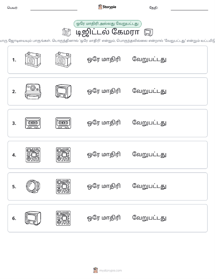அதே அல்லது மாறுபட்டது