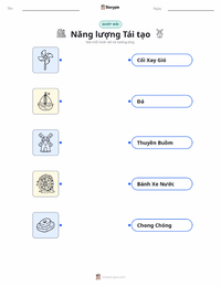 Tài liệu in sẵn Năng lượng tái tạo cho trẻ em