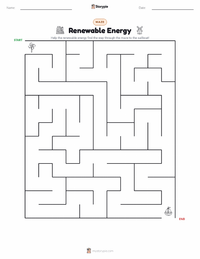 Renewable Energy printable worksheet preview