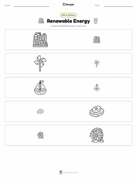 Renewable Energy printable worksheet preview