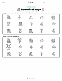Renewable Energy printable worksheet preview