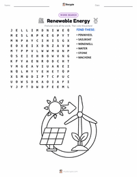 Renewable Energy printable worksheet preview