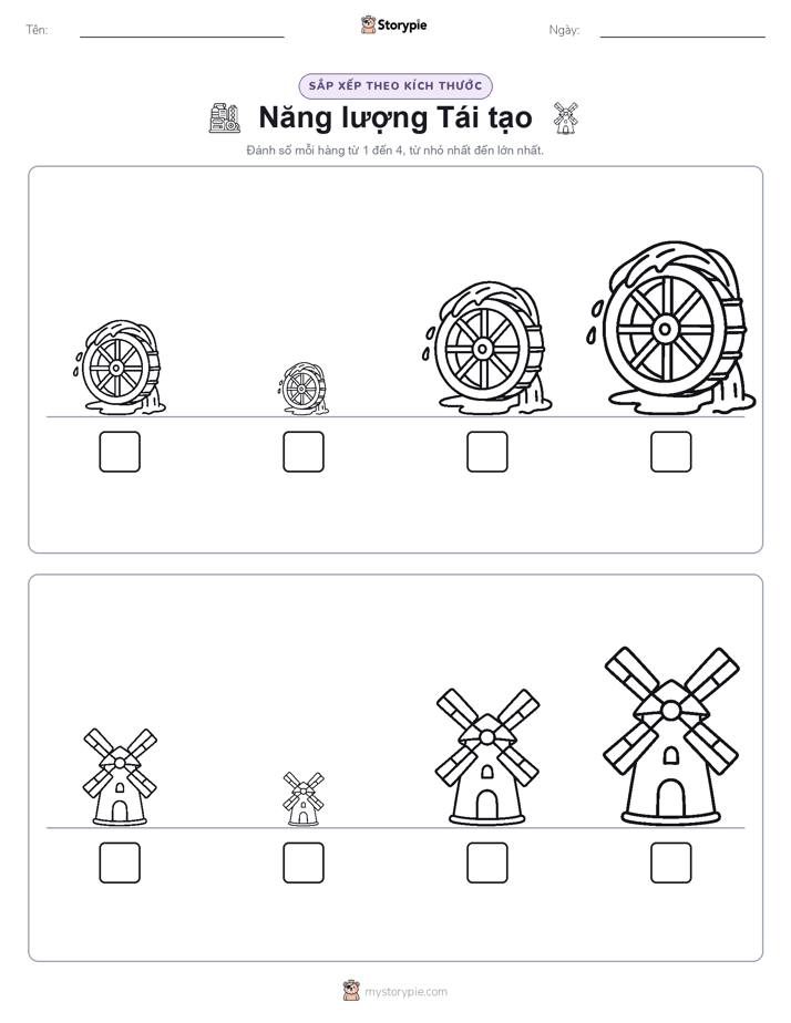 Thứ Tự Kích Thước
