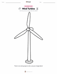 Wind Turbine printable worksheet preview