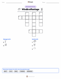 Windkraftanlage druckbare Arbeitsblatt Vorschau