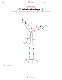 Windkraftanlage druckbare Arbeitsblatt Vorschau