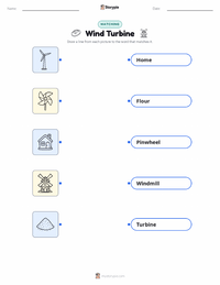 Wind Turbine printable worksheet for kids