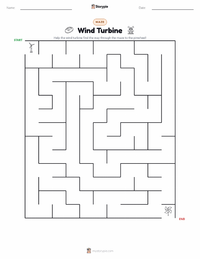 Wind Turbine printable worksheet preview
