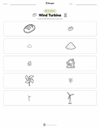 Wind Turbine printable worksheet preview