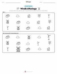 Windkraftanlage druckbare Arbeitsblatt Vorschau