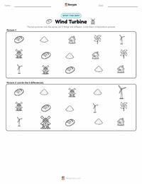 Wind Turbine printable worksheet preview