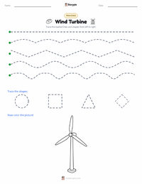Wind Turbine printable worksheet preview