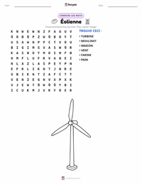 Aperçu de la feuille de travail imprimable Éolienne