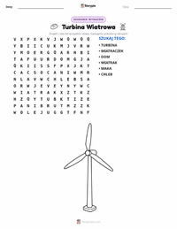 Podgląd drukowalnego arkusza ćwiczeń Turbina wiatrowa