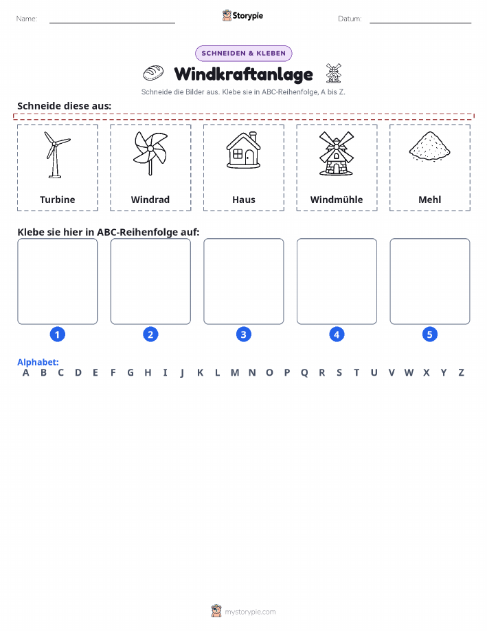 Schneiden & Einfügen Alphabet