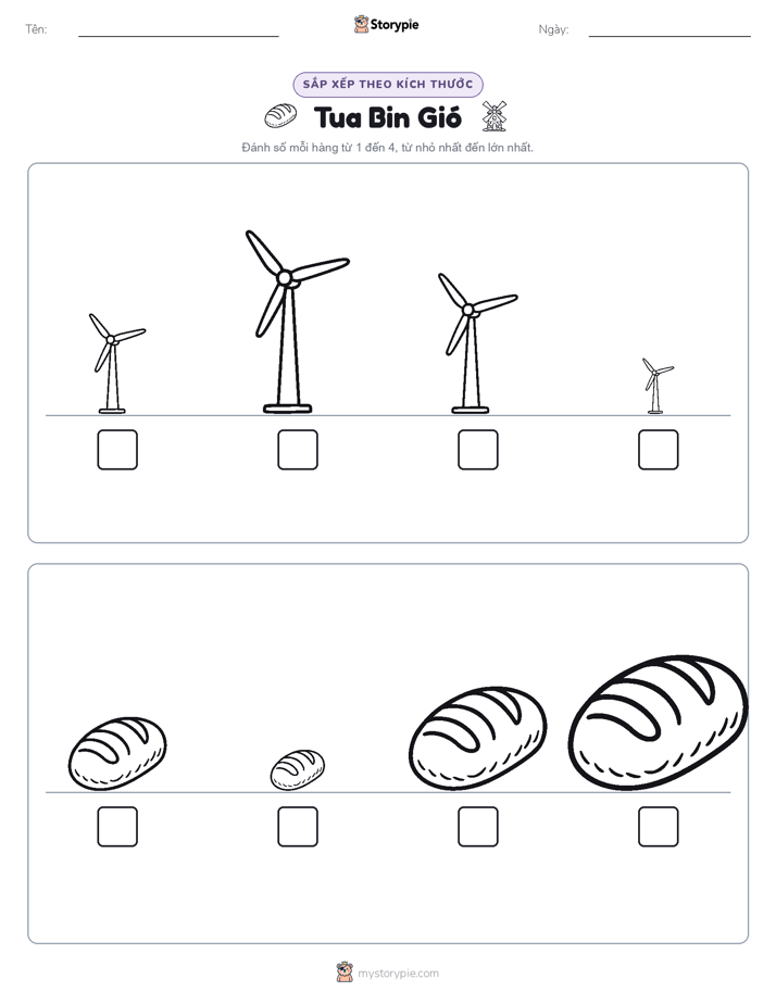 Thứ Tự Kích Thước
