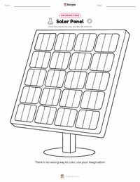 Solar Panel coloring page for kids