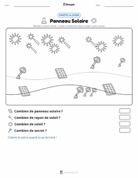 Aperçu de la feuille de travail imprimable Panneaux Solaires