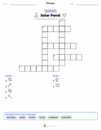 Solar Panel printable worksheet preview