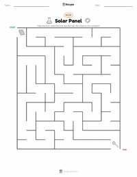 Solar Panel printable worksheet preview