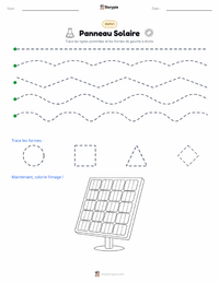 Aperçu de la feuille de travail imprimable Panneaux Solaires