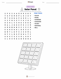 Solar Panel printable worksheet preview