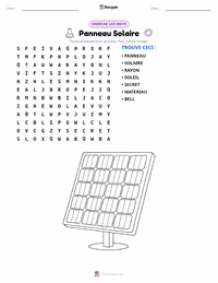 Aperçu de la feuille de travail imprimable Panneaux Solaires