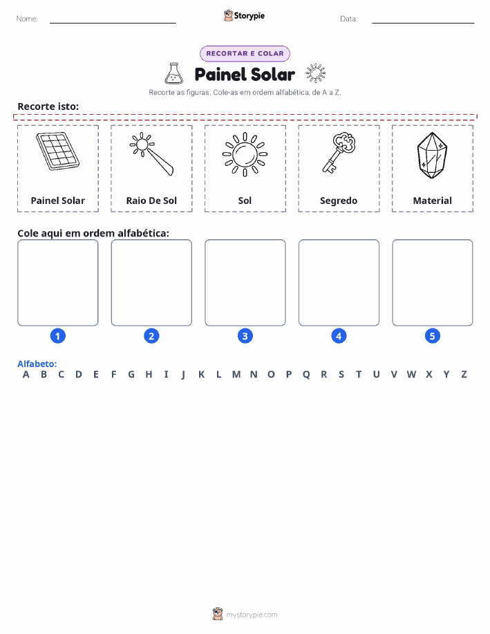 Recortar & Colar Alfabeto