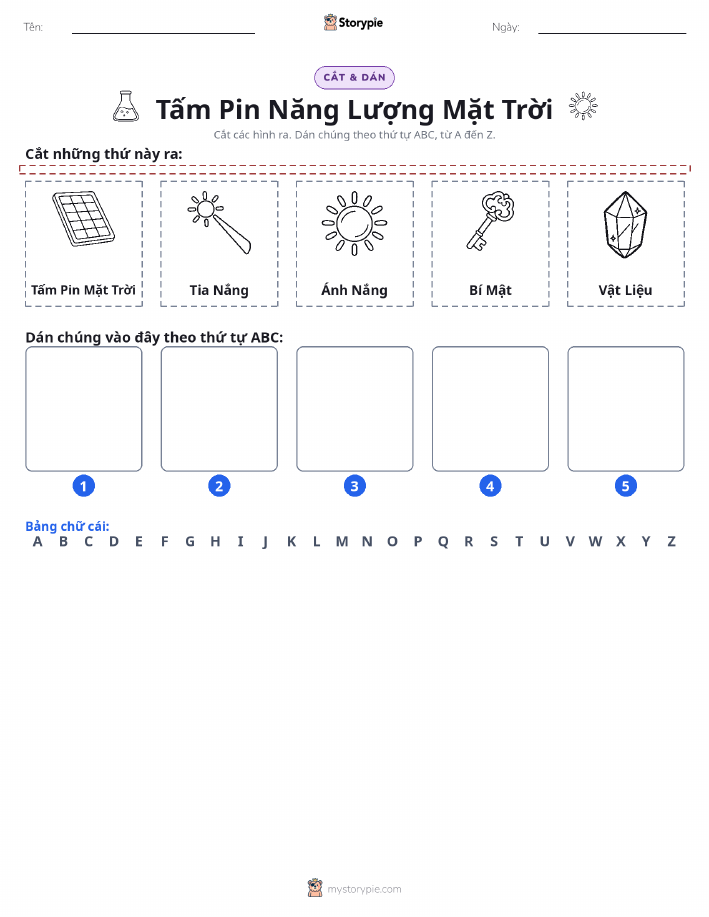 Cắt & Dán Chữ Cái