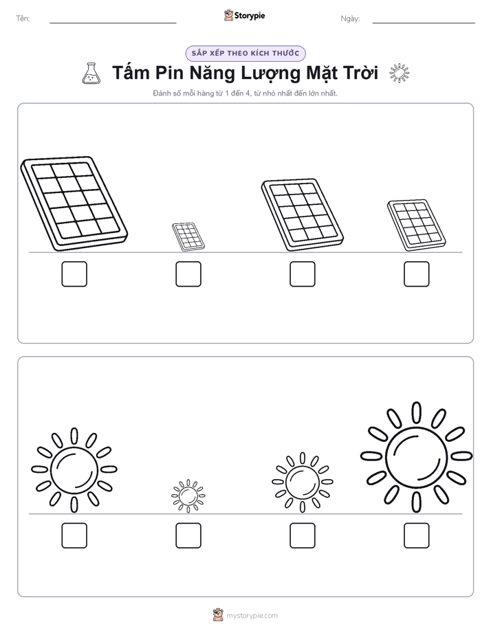 Thứ Tự Kích Thước