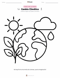 Vista previa de la hoja de trabajo imprimible de Clima