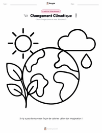Aperçu de la feuille de travail imprimable Climat