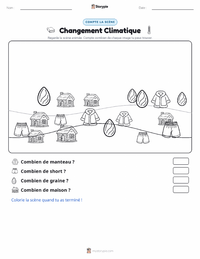 Aperçu de la feuille de travail imprimable Climat