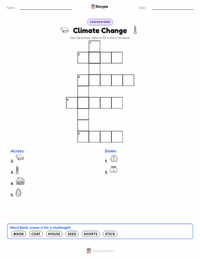 Climate Change printable worksheet preview
