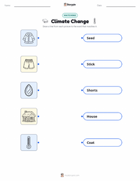 Climate Change printable worksheet for kids