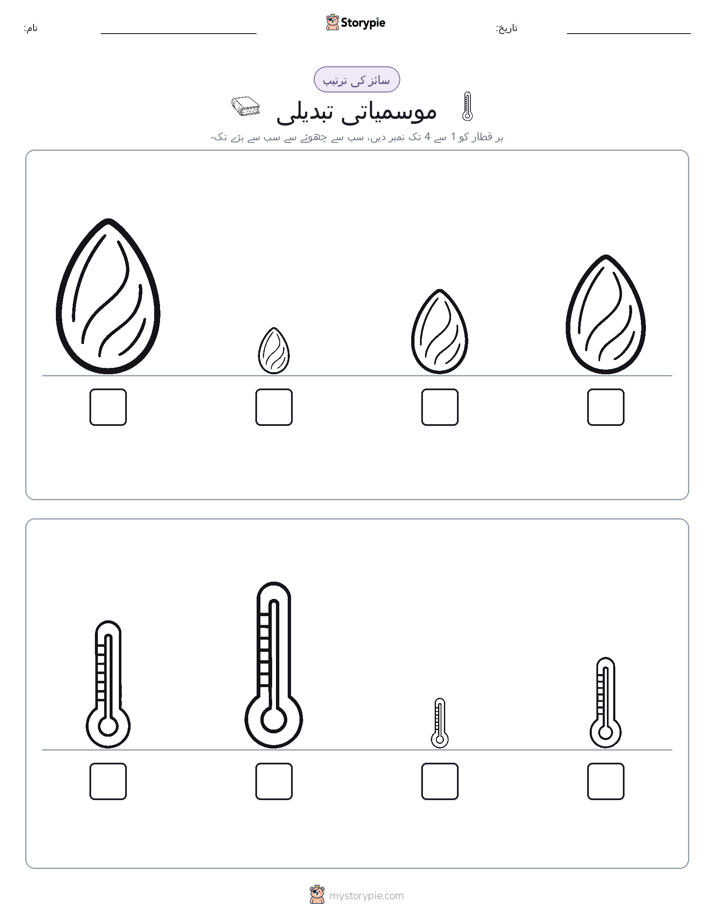 سائز کی ترتیب