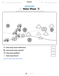 Water Wheel printable worksheet preview