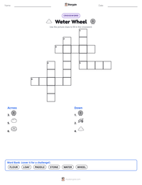 Water Wheel printable worksheet preview